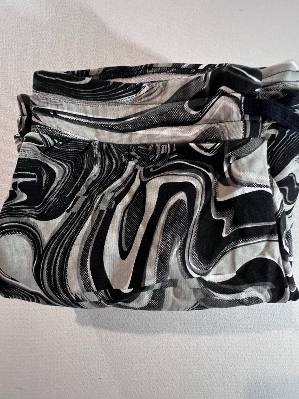 GYMSHARK Men's Black White Marble Dye hoodie and matching shorts set Size Medium - Picture 15 of 15